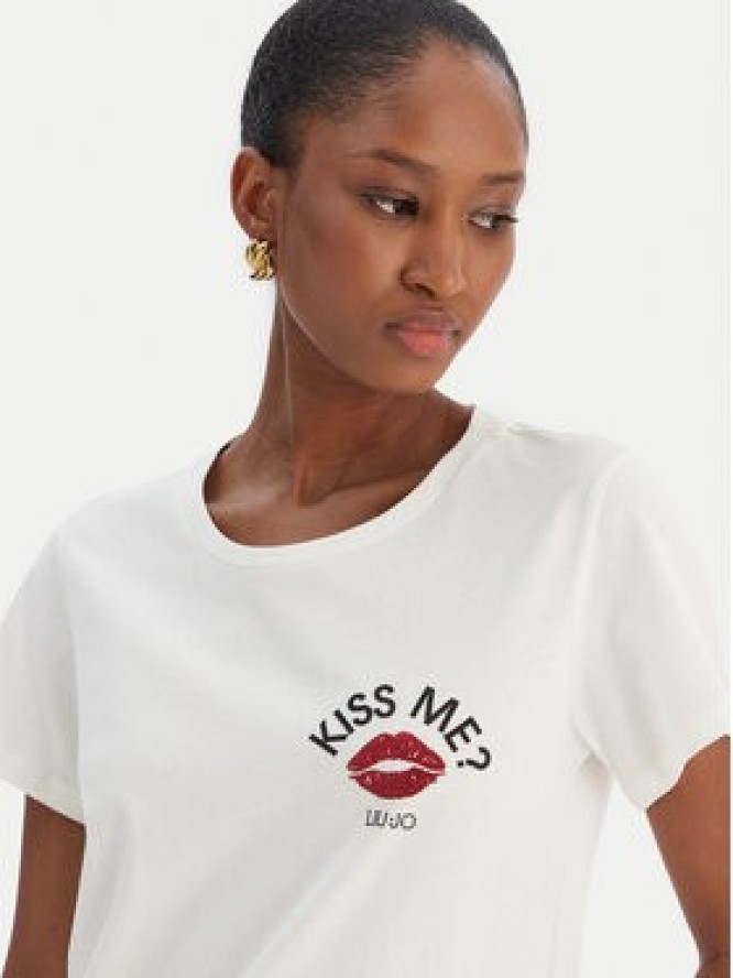 Liu Jo Sport T-Shirt TF5275 JS923 Écru Regular Fit