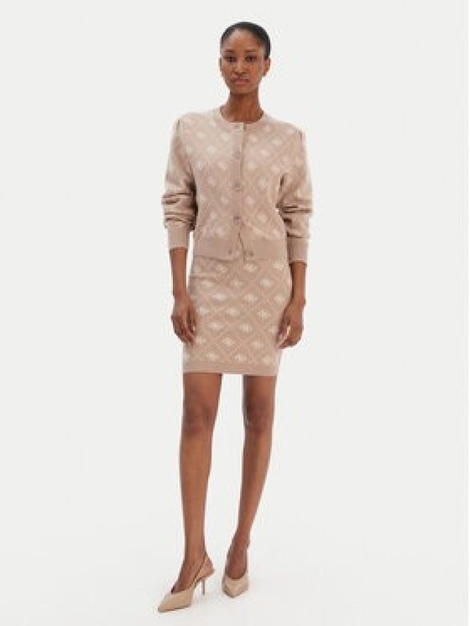 Guess Kardigan W4BR0D Z3JD2 Beżowy Regular Fit