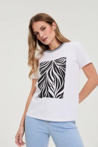 T-shirt z nadrukiem biały