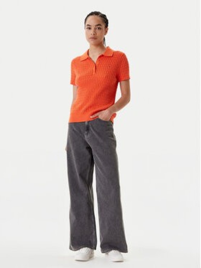 Tommy Hilfiger Sweter Fine WW0WW41474 Pomarańczowy Regular Fit