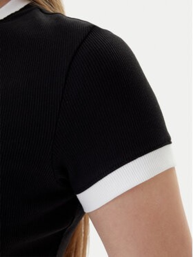 Tommy Jeans T-Shirt Badge DW0DW22575 Czarny Slim Fit