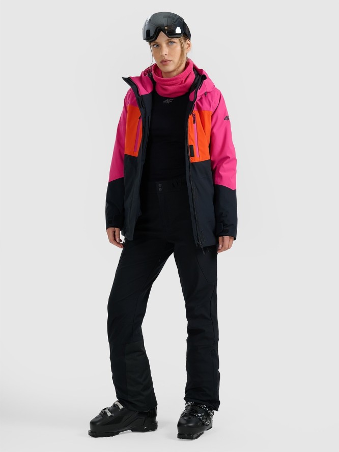 4F Kurtka narciarska membrana 10000 damska - różowa S