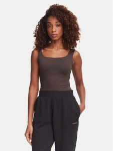 Guess Top V6YP18 K4788 Brązowy ciemny Slim Fit