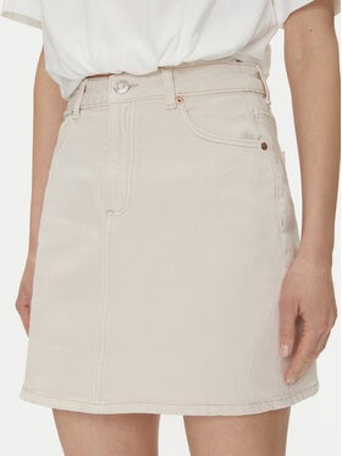 Vero Moda Spódnica jeansowa Tessa 10301536 Écru Regular Fit