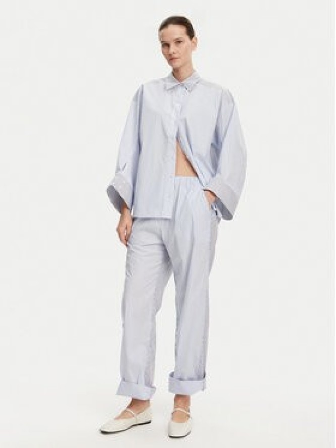 Munthe Spodnie materiałowe Fidda 251142725126 Błękitny Loose Fit