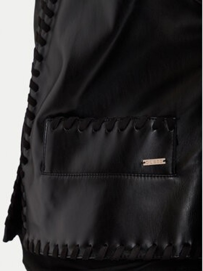 Guess Kurtka z imitacji skóry W6YL32 W3173 Czarny Regular Fit
