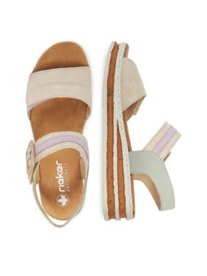 Rieker Sandały 62900-90 Beżowy