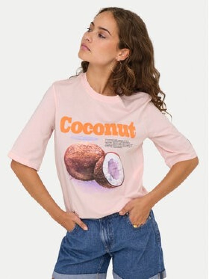 ONLY T-Shirt Phoebe 15351369 Różowy Regular Fit