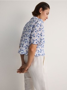 Koszula z haftem - jasnoniebieski