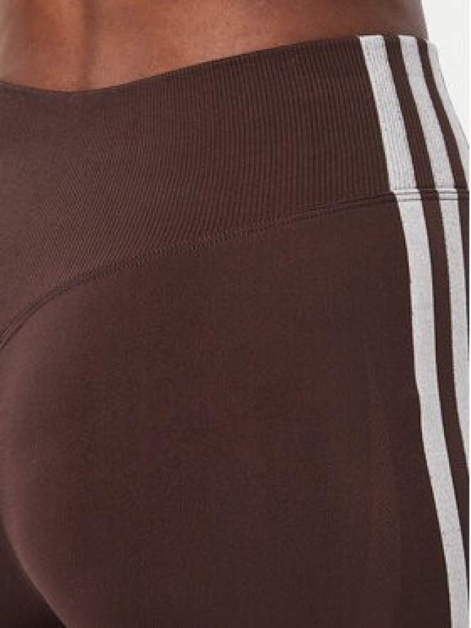 adidas Legginsy Essentials 3-Stripes Seamless Tights KZ4101 Brązowy Slim Fit