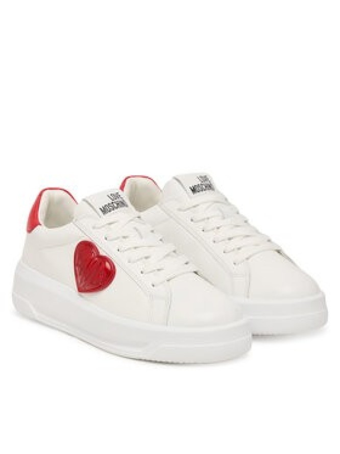 LOVE MOSCHINO Sneakersy JA15235G1PIAQ10A Biały