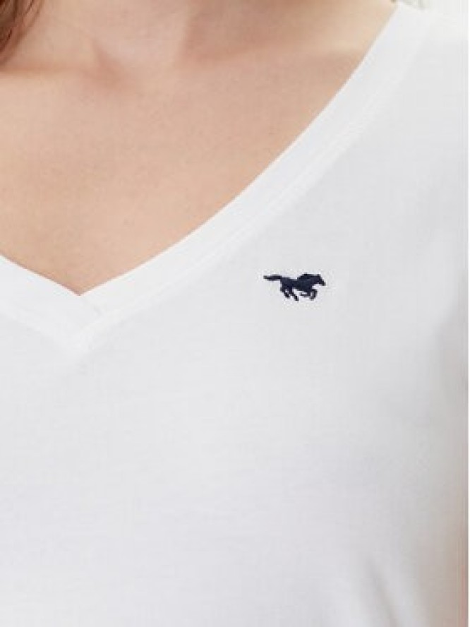 Mustang T-Shirt Beverly 1016517 Biały Slim Fit