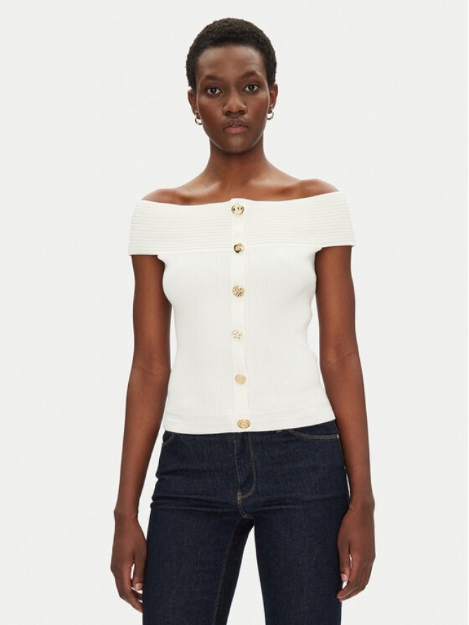 Morgan Sweter 251-MDONA M Biały Slim Fit