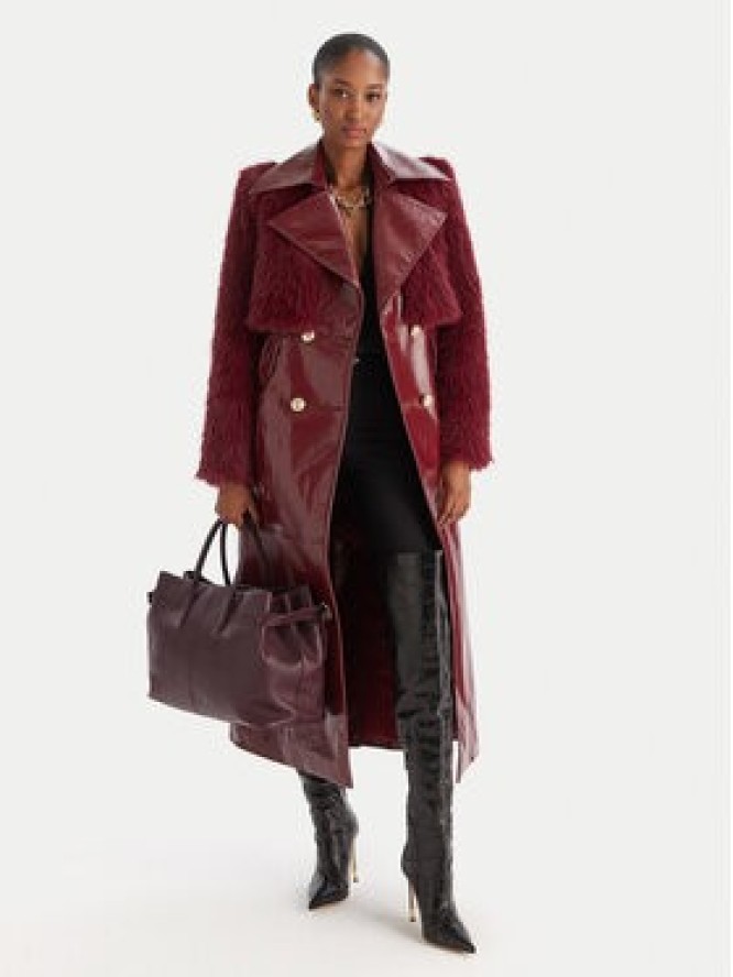 Babylon Płaszcz przejściowy S00772 Bordowy Regular Fit
