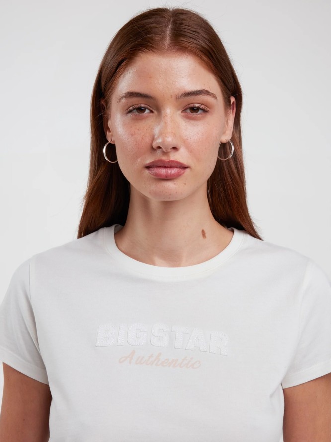 Koszulka damska z logo BIG STAR z kolekcji Authentic biała Della 100