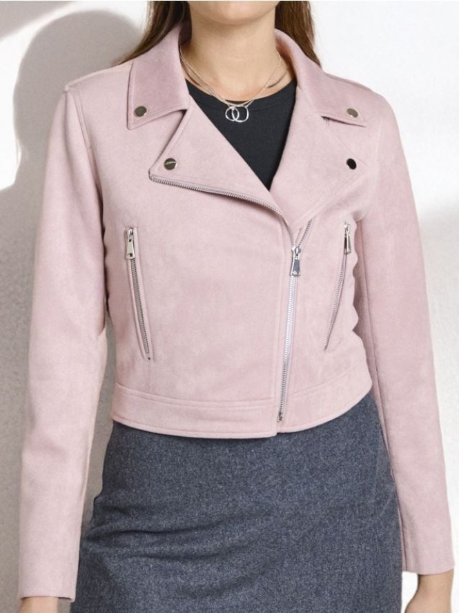 Kurtka ramoneska - różowy