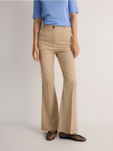 Spodnie flare - beżowy