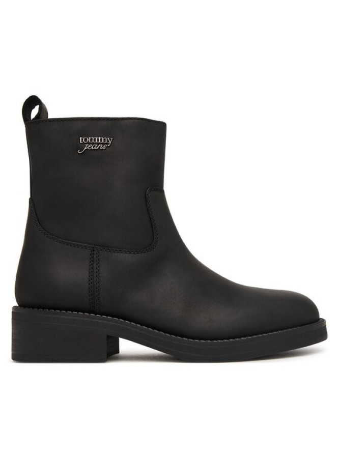 Tommy Jeans Botki Tjw Soft Sole Chelsea Boots Lth EN0EN03080 Czarny