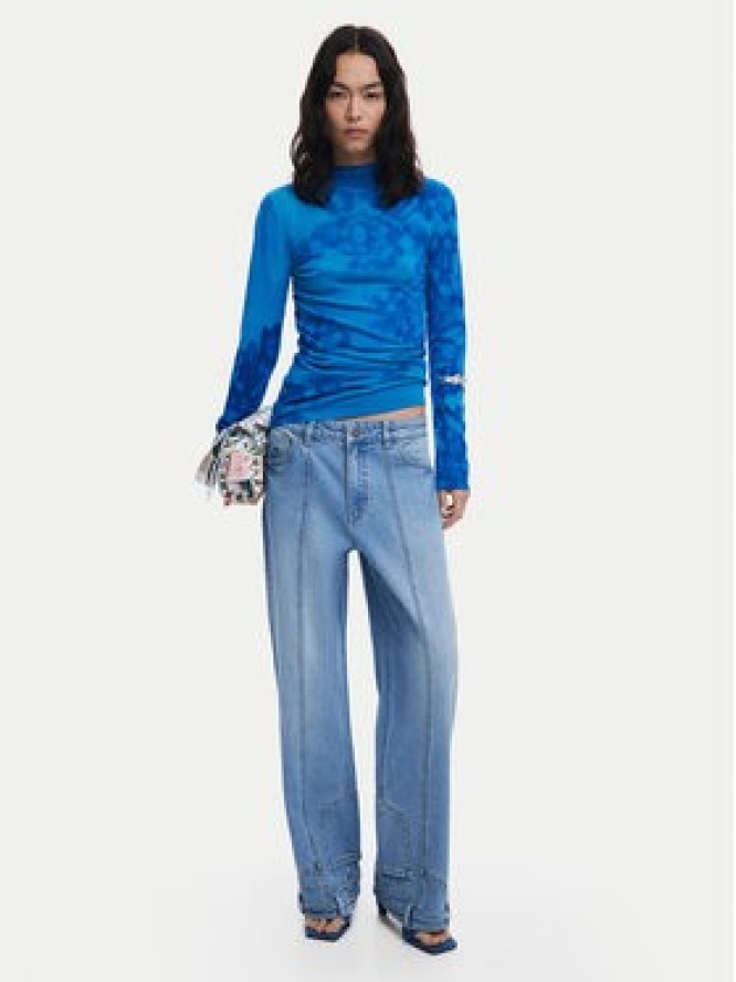 Desigual Golf Ottawa 25WWJF38 Niebieski Regular Fit