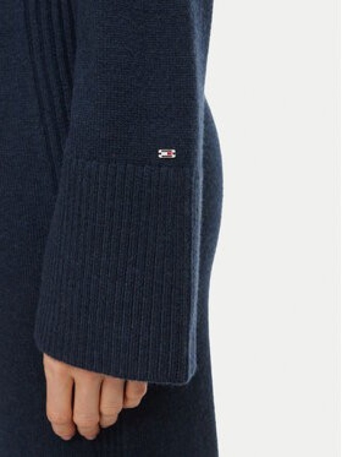 Tommy Hilfiger Sukienka dzianinowa Scoop WW0WW52306 Granatowy Regular Fit