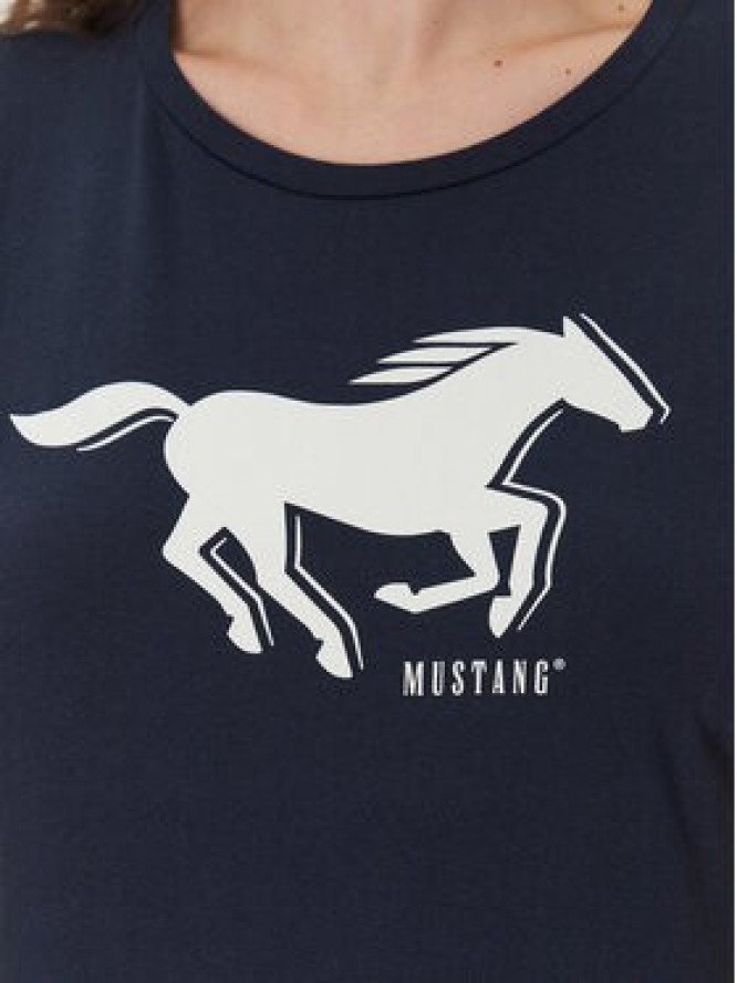 Mustang T-Shirt Loa 1016136 Granatowy Slim Fit