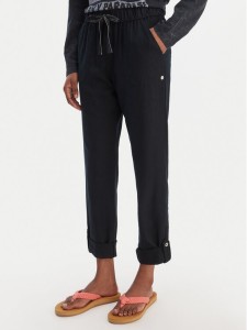 Roxy Spodnie materiałowe On The Seashore ERJNP03294 Czarny Regular Fit