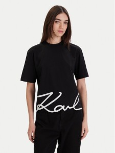 KARL LAGERFELD T-Shirt A1W17013 Czarny Relaxed Fit