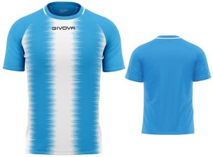 Koszulka sportowa Givova Stripe Sky-biało-niebieska