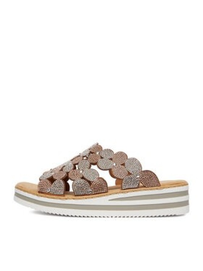 Rieker Klapki CEO-V02R8-90 Złoty