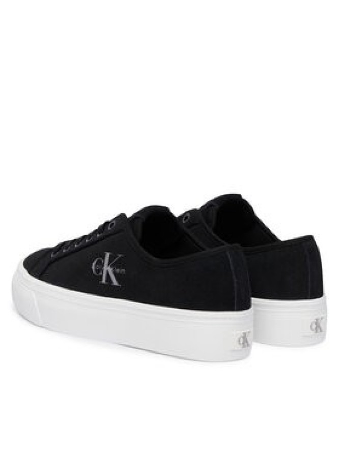 Calvin Klein Sneakersy Vulc Flatf Laceup Suede HW0HW03088 Czarny