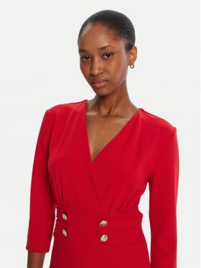 Rinascimento Sukienka koktajlowa CFC0126151003 Czerwony Slim Fit