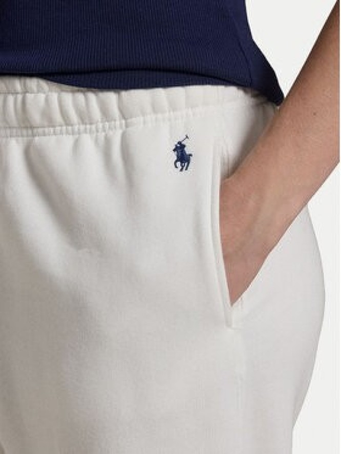 Polo Ralph Lauren Spodnie dresowe Prl Flc Pnt 211943009001 Biały Regular Fit