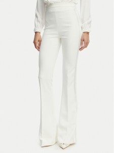 Elisabetta Franchi Spodnie materiałowe PA-184-62E2-V290 Biały Slim Fit