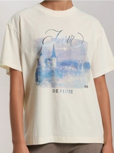 Koszulka z nadrukiem - kremowy