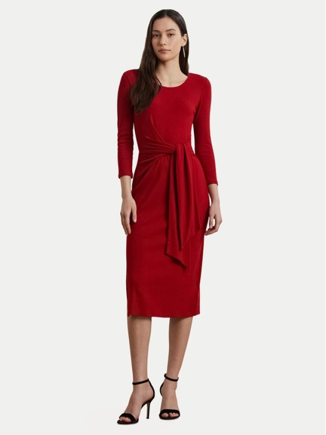 LAUREN RALPH LAUREN Sukienka codzienna 200973598002 Czerwony Slim Fit
