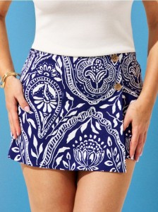 Spódnico-spodenki w stylu boho z wiskozą - granatowy