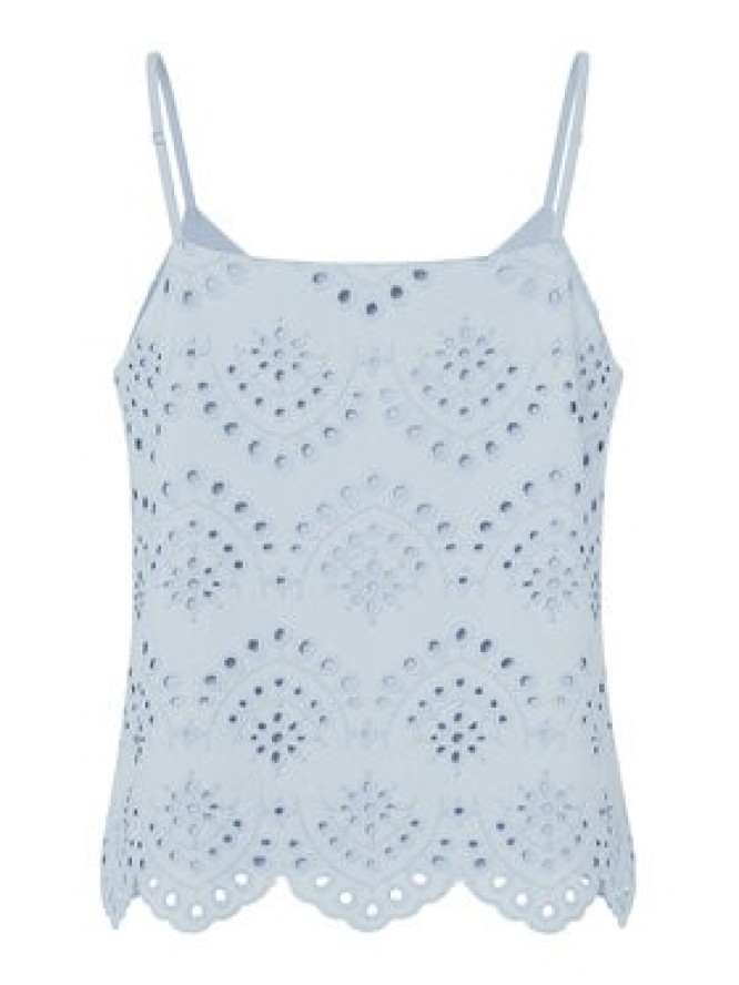 Pieces Top Vilde 17156563 Błękitny Regular Fit