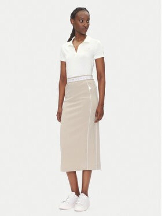 EA7 Emporio Armani Spódnica midi 7W000279 AF12501 U6155 Beżowy Regular Fit