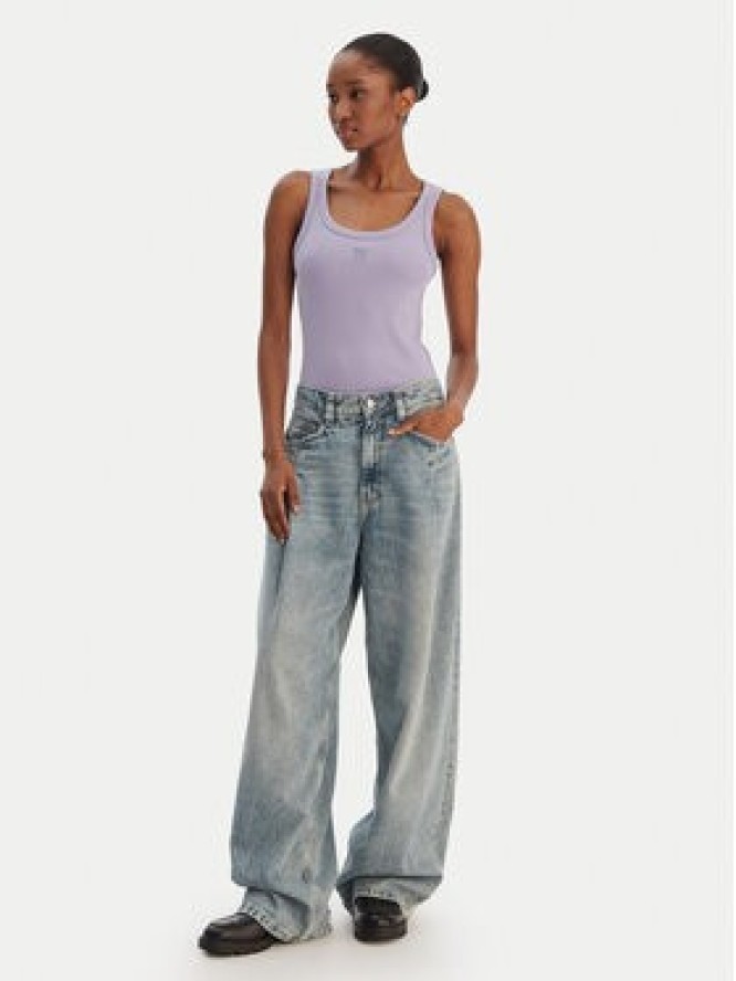 HUGO Top Datamia 50514489 Fioletowy Slim Fit