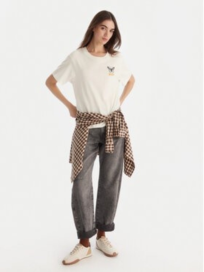 RVCA T-Shirt EVJZT00164 Biały Reglan Fit