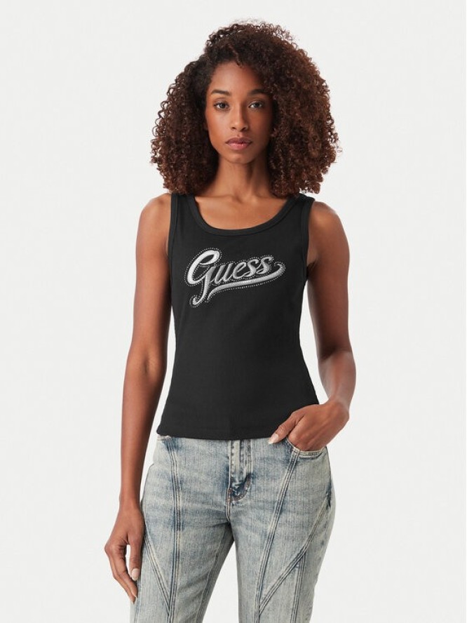 Guess Top W6YP30 K4380 Czarny Slim Fit