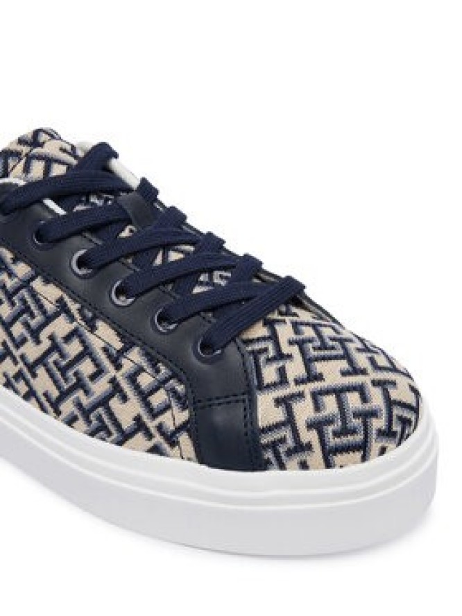 Tommy Hilfiger Sneakersy Chic Platform Monogram FW0FW09398 Beżowy