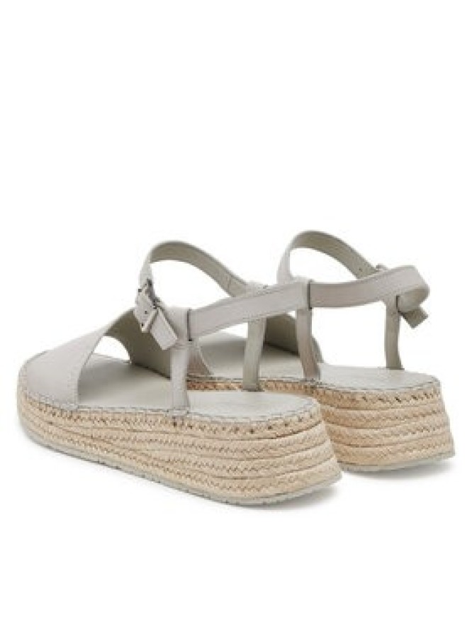 Calvin Klein Espadryle Wedge Rope Sandal Lth HW0HW02546 Biały