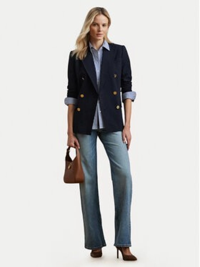 LAUREN RALPH LAUREN Marynarka 200911071001 Granatowy Straight Fit