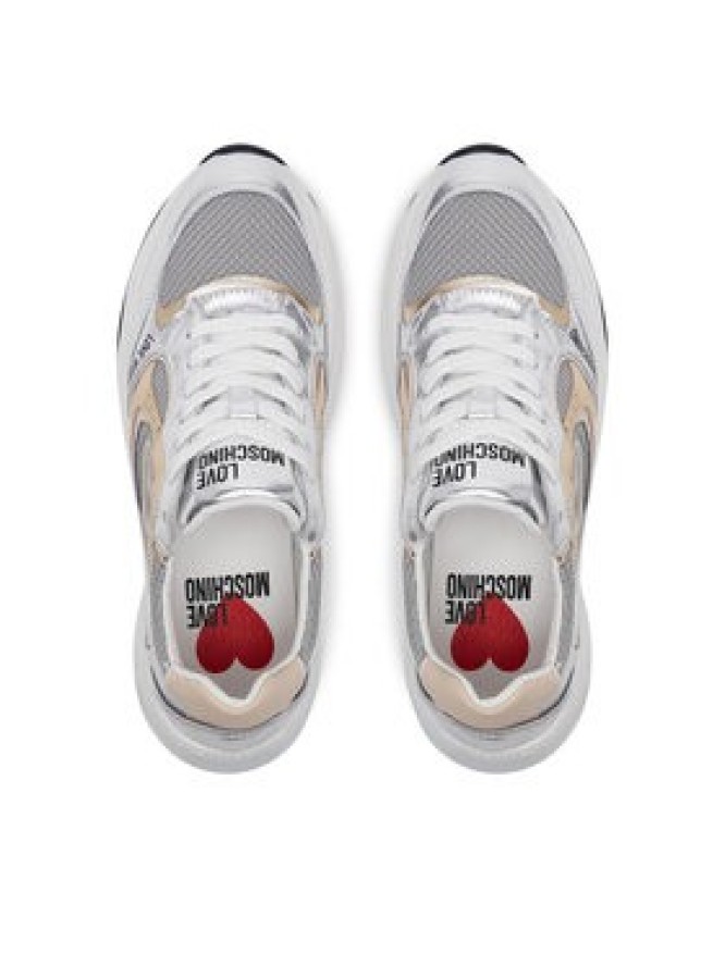 LOVE MOSCHINO Sneakersy JA15296G1MIQG90A Srebrny