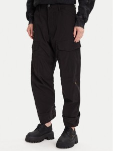 G-Star Raw Spodnie materiałowe Cargo 3D D27022-D909 Czarny Boyfriend Fit