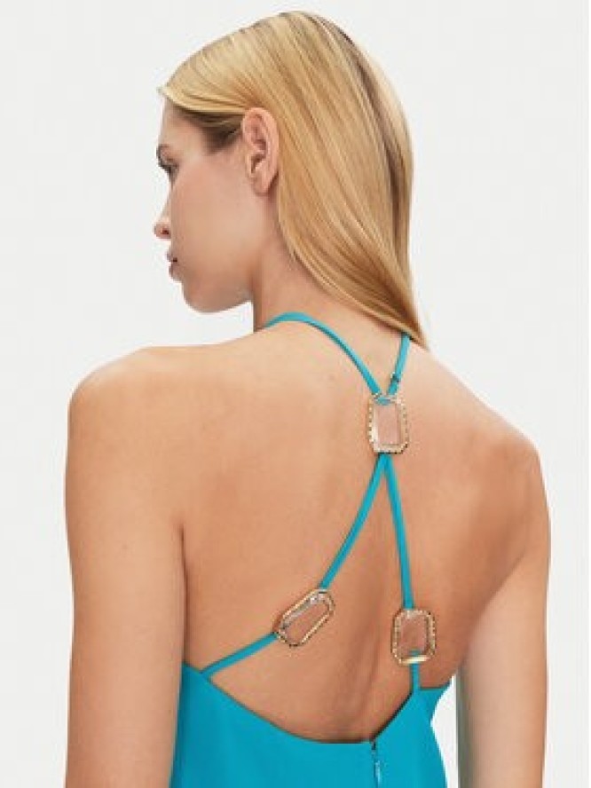 Simona Corsellini Sukienka koktajlowa P25CPAB03501 Niebieski Slim Fit