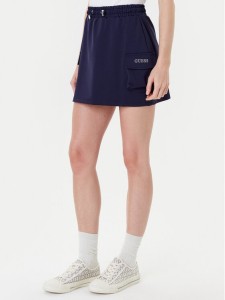 Guess Spódnica mini V5YD04 KCX42 Granatowy Regular Fit