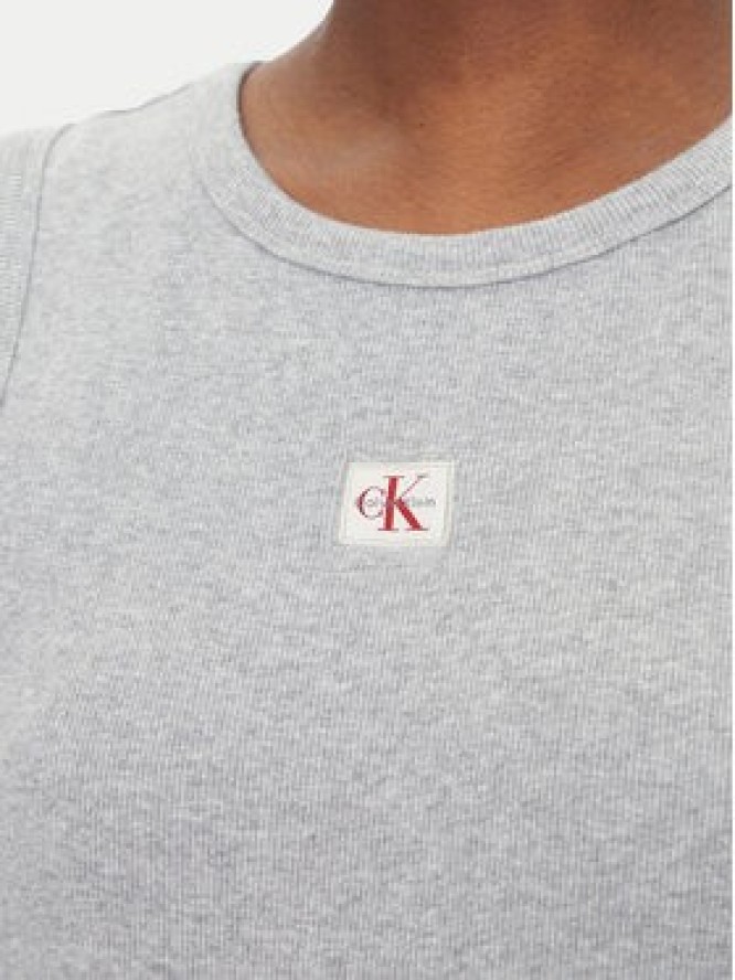 Calvin Klein Jeans Top LV047C201G Szary Slim Fit