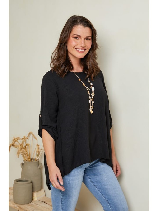 Curvy Lady Bluzka w kolorze czarnym rozmiar: 48/50